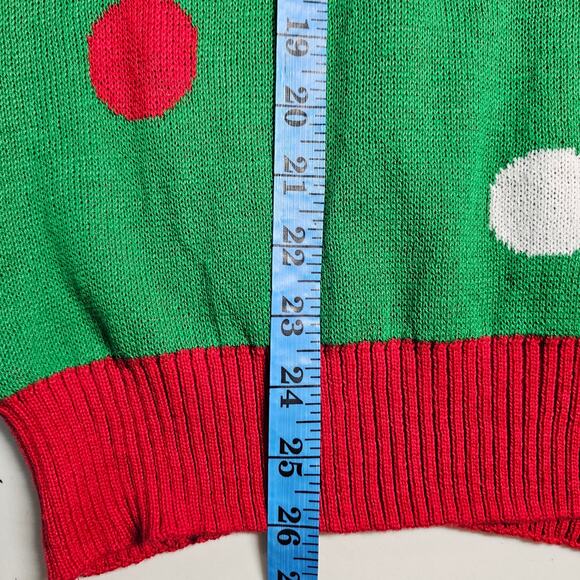 Well Worn Holiday Sweater Green with Red Metallic Bow NWT Women's M - Picture 8 of 8